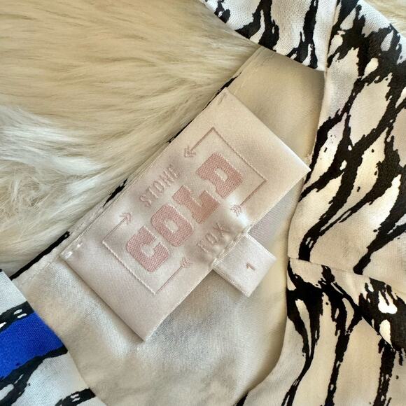 Stone Cold Fox Kloss Printed Silk Dress 2 - Picture 6 of 13